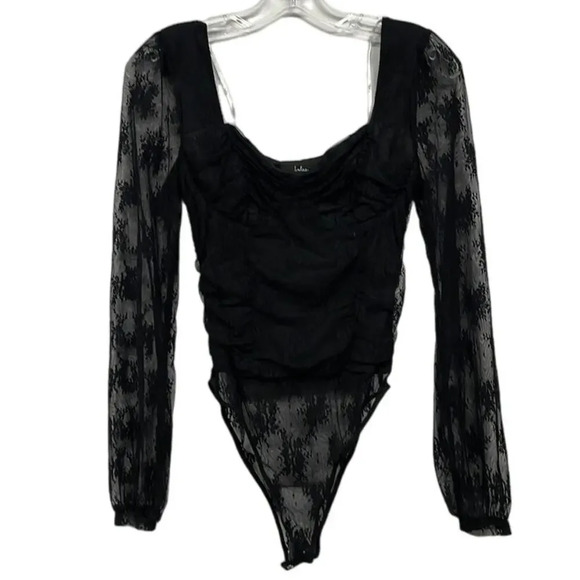 Lulus Black Lace Bodysuit Size Small (S) - Picture 1 of 8
